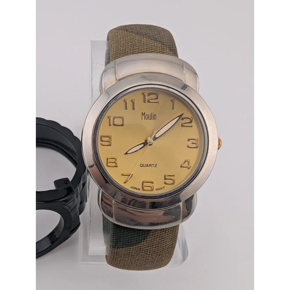 Moulin Women's Interchageable Bangle Band Watch 2 Bangles- New Battery